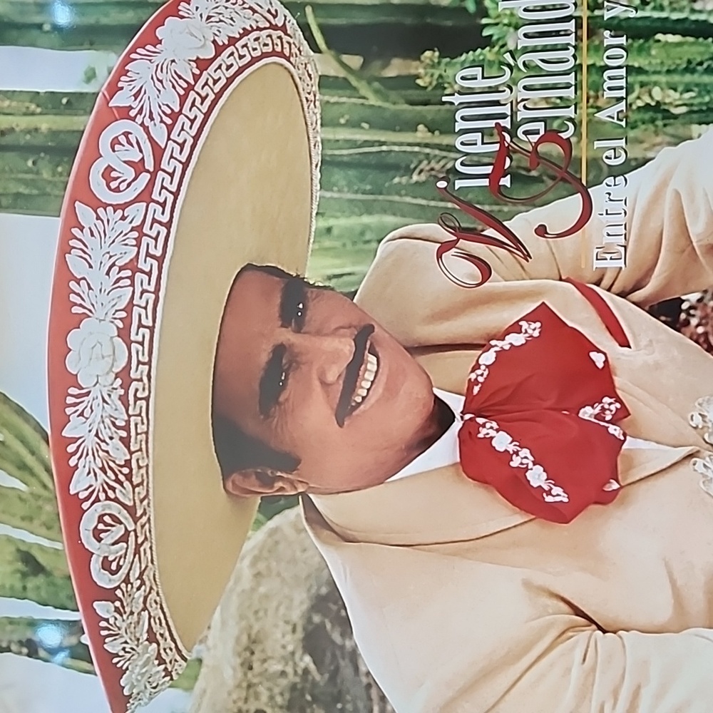 Vicente Fernandez CD Promotional Poster  1998 Entre el Amor y Yo.